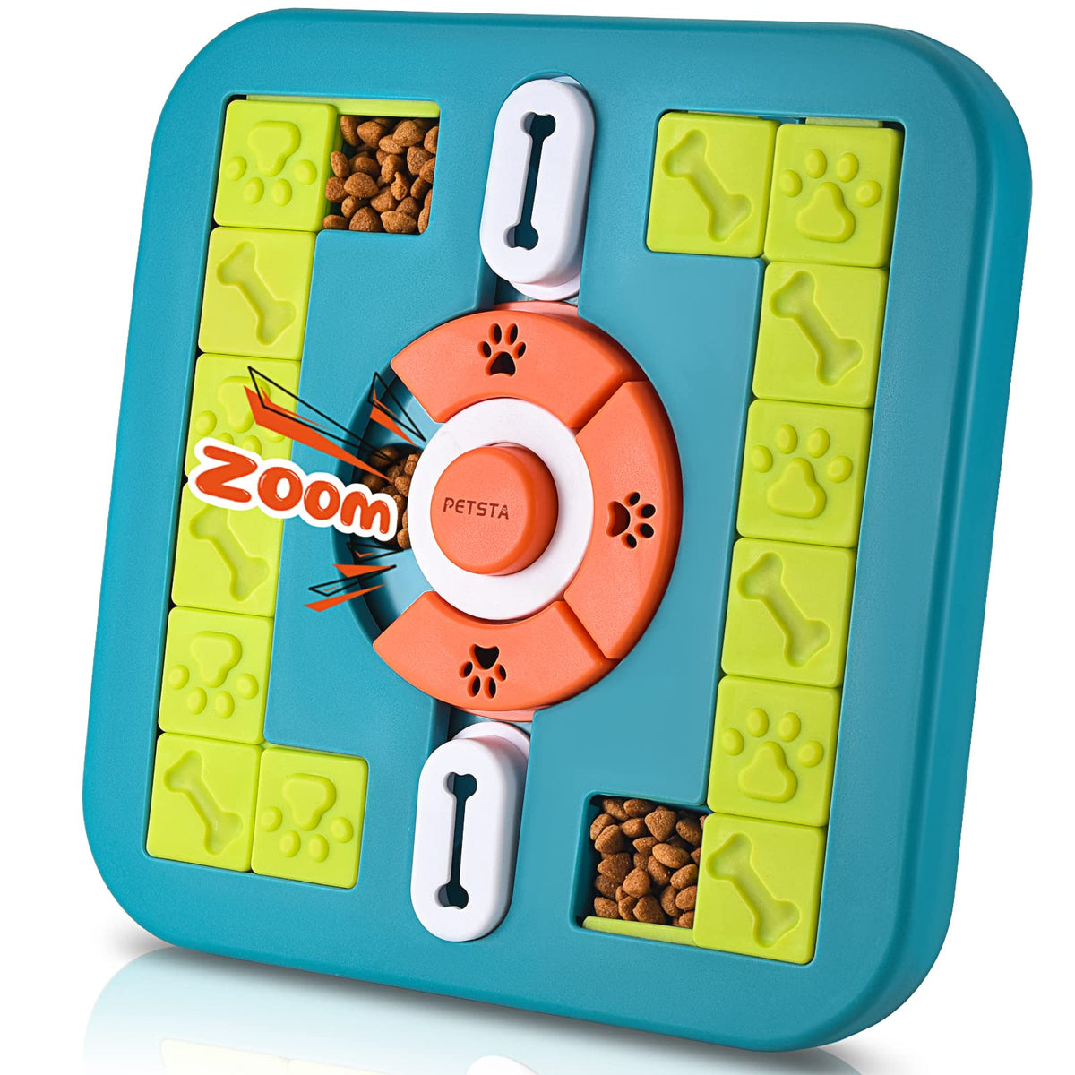 PETSTA Dog Puzzle Toys, Treat Dispensing Dog Enrichment Toys for IQ Training and Brain Stimulation, Interactive Mentally Stimulating Toys as Gifts for Puppies, Cats, Dogs