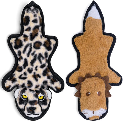 SHARLOVY No Stuffing Dog Toys Crinkle Squeaky, Long Lasting Chews for Aggressive, Durable Plush Dog Puppy Chew Toys for Teething, with 6 Tough Layers for Small Medium Large Breed-5pack,Large