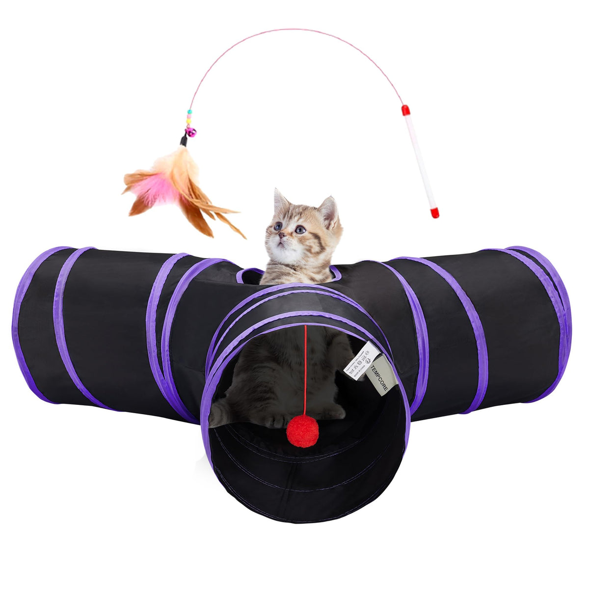 Tempcore Pet Tunnel Tube Cat Toys, Cat Tunnels for Indoor Cats