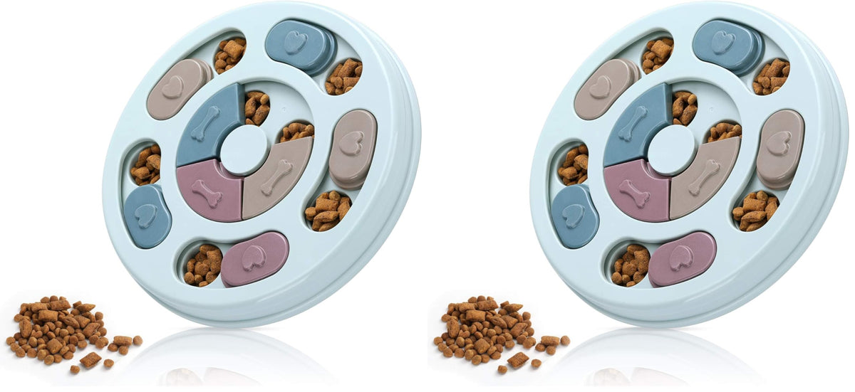 DR CATCH Dog Puzzle,Dogs Food Toys for IQ Training & Mental Enrichment,Dog Treat Puzzle(Blue)