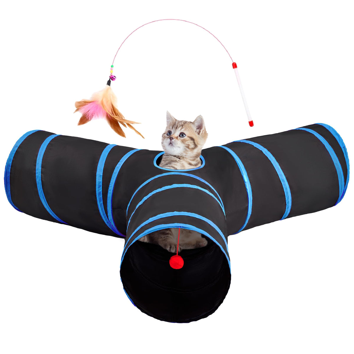 Tempcore Pet Tunnel Tube Cat Toys, Cat Tunnels for Indoor Cats