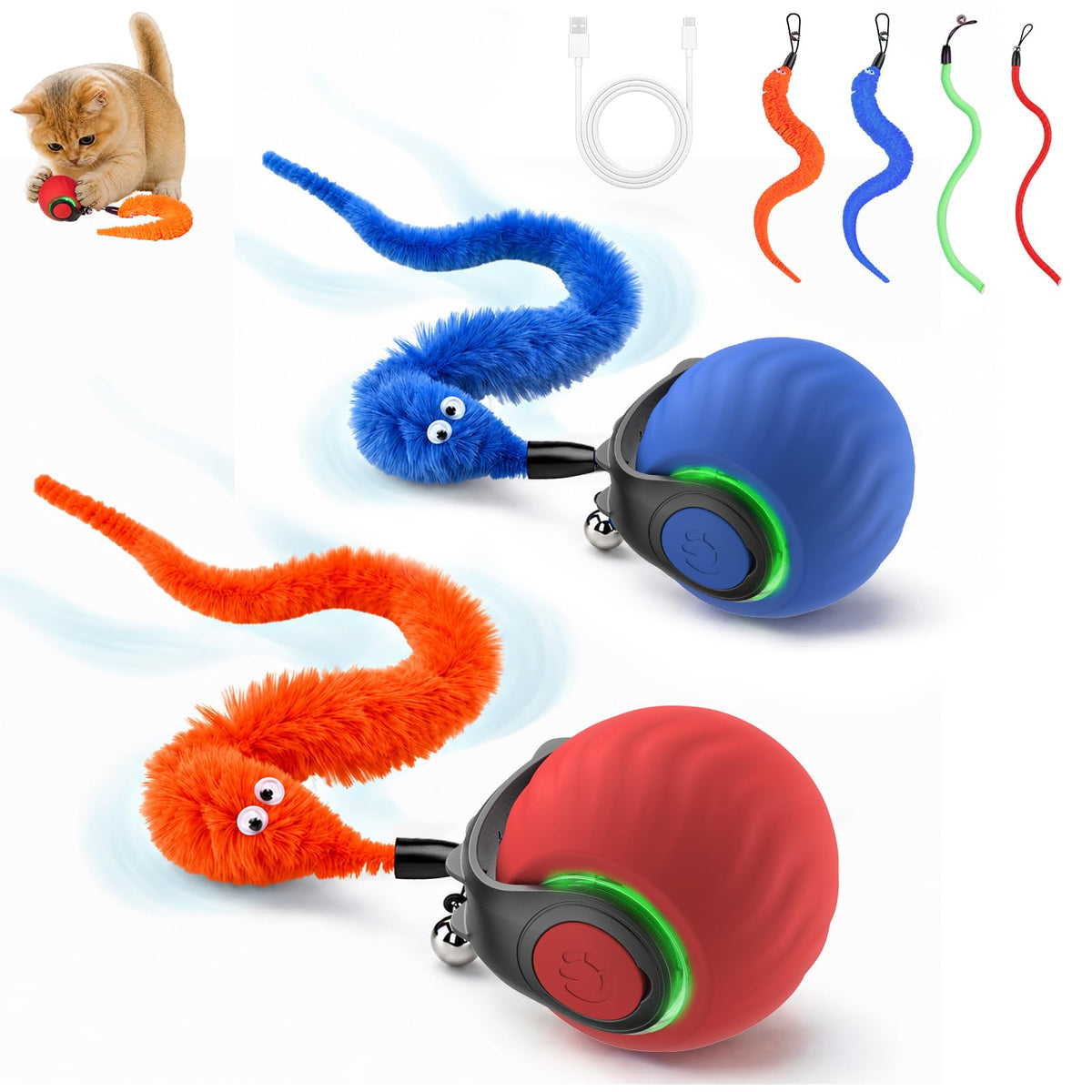 2026 Interactive Cat Toys with Bird Sounds & 3 Modes for Indoor Cats Play
