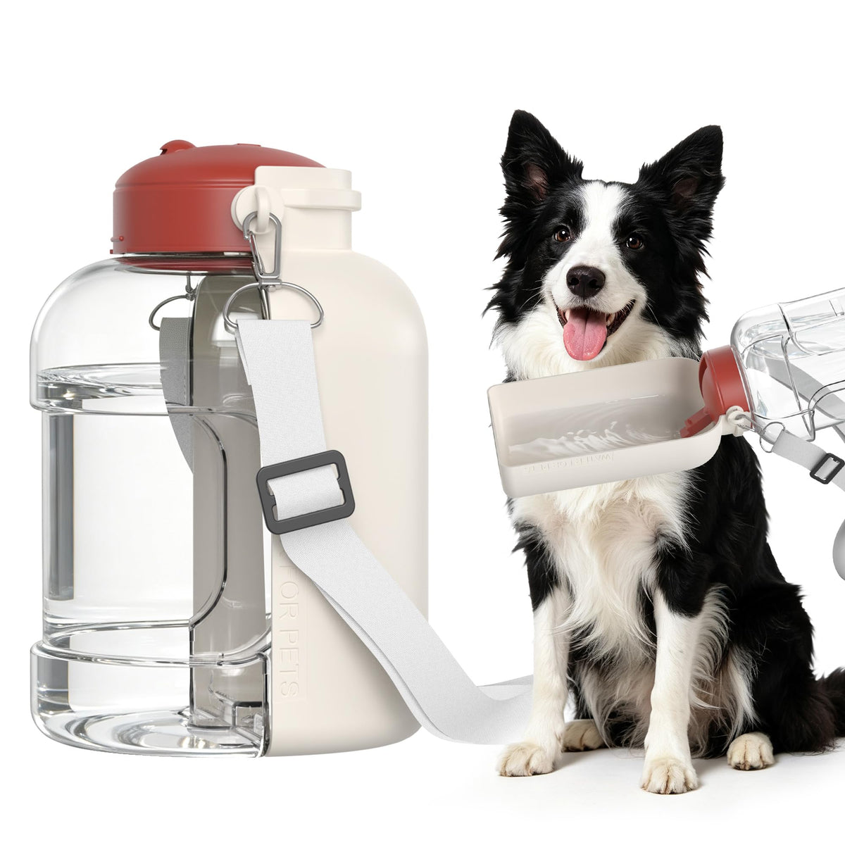37 oz Portable Dog Water Bottle,Collapsible Leak Proof Travel Dog Bowls