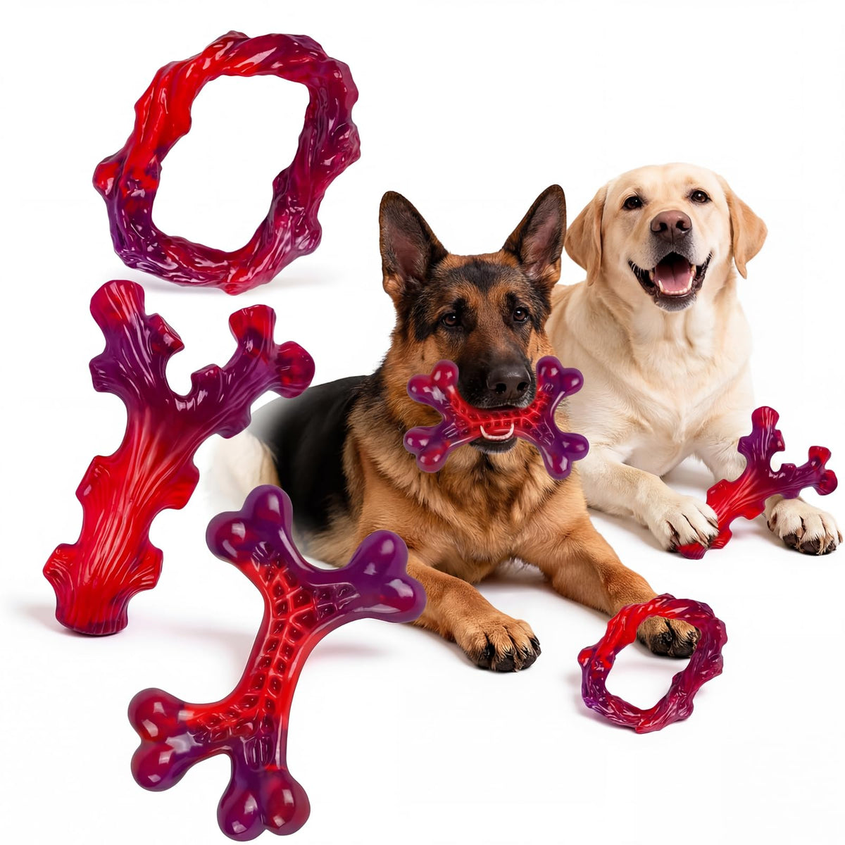 Frienhund Tough Dog Toys for Aggressive Chewers 3 Pack, Indestructible Dog Toys for Large Dogs, Dog Chew Toys, Aggressive Chew Toys to Keep Them Busy, Dog Toy for 30-75lbs Medium/Large Breeds