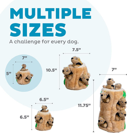 Outward Hound Hide-A-Squirrel Plush Squeaky Dog Toy, Small, 5" x 7"