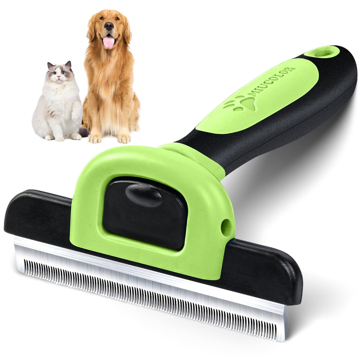 MIU COLOR Pet Grooming Brush, Deshedding Tool for Dogs & Cats, Blue