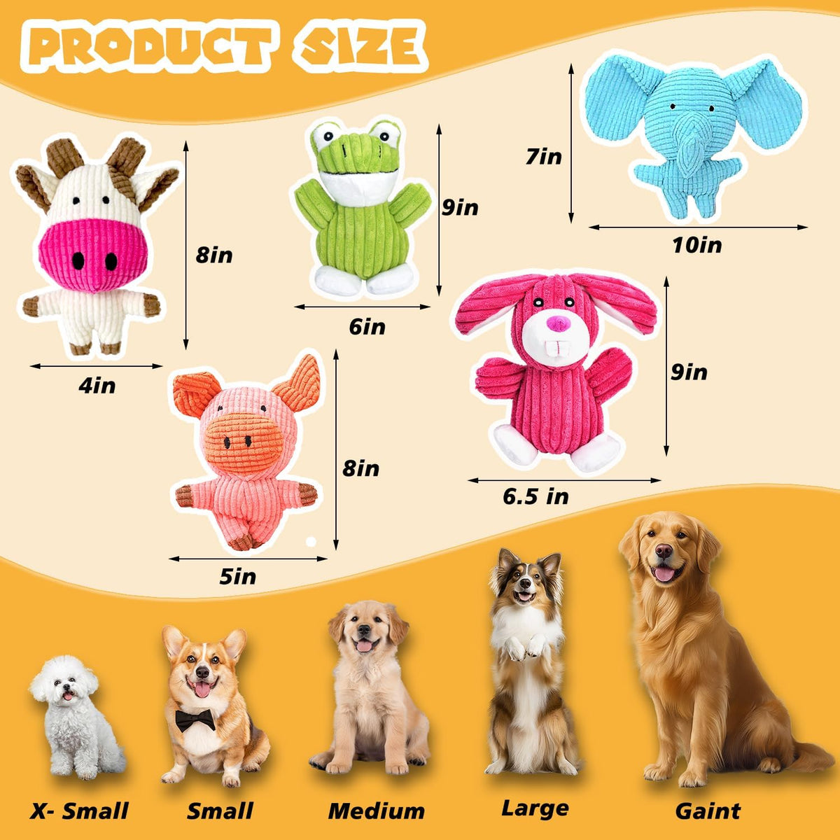 MRSOHRET Dog Squeak Toys Puppy Toys, Tough Dog Toys for Aggressive Chewers