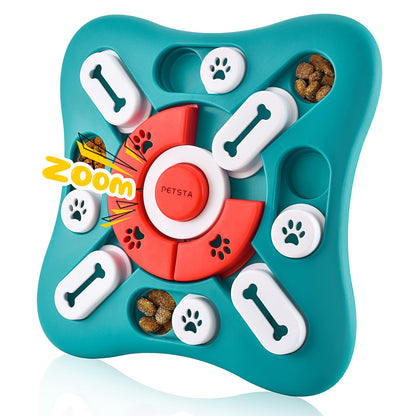 PETSTA Dog Puzzle Toys, Treat Dispensing Dog Enrichment Toys for IQ Training and Brain Stimulation, Interactive Mentally Stimulating Toys as Gifts for Puppies, Cats, Dogs