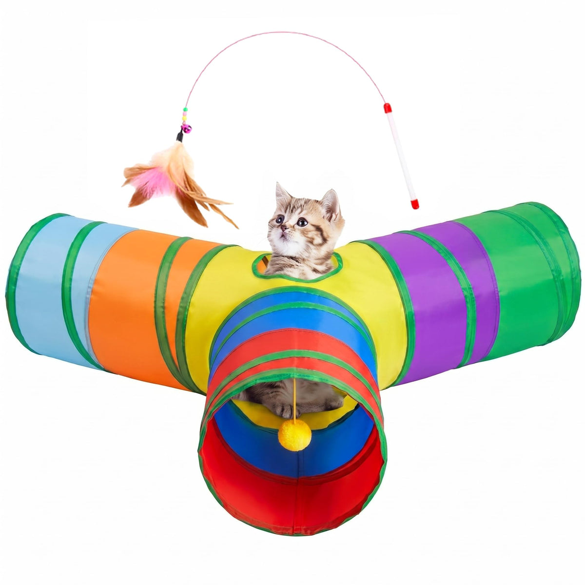 Tempcore Pet Tunnel Tube Cat Toys, Cat Tunnels for Indoor Cats