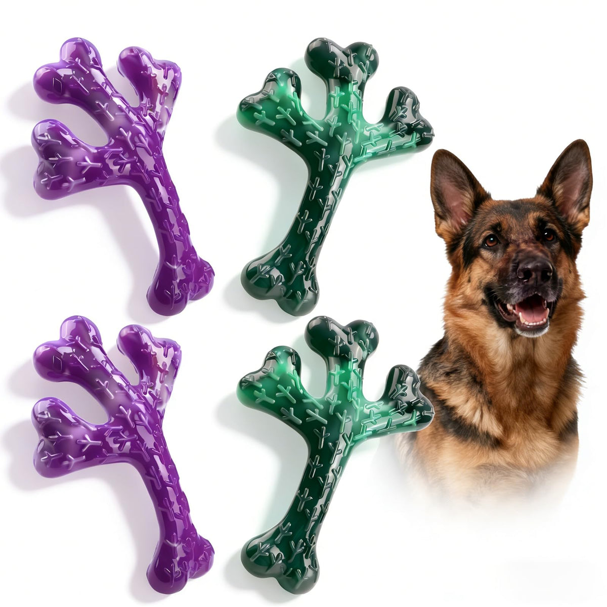 Frienhund Tough Dog Toys for Aggressive Chewers 3 Pack, Indestructible Dog Toys for Large Dogs, Dog Chew Toys, Aggressive Chew Toys to Keep Them Busy, Dog Toy for 30-75lbs Medium/Large Breeds