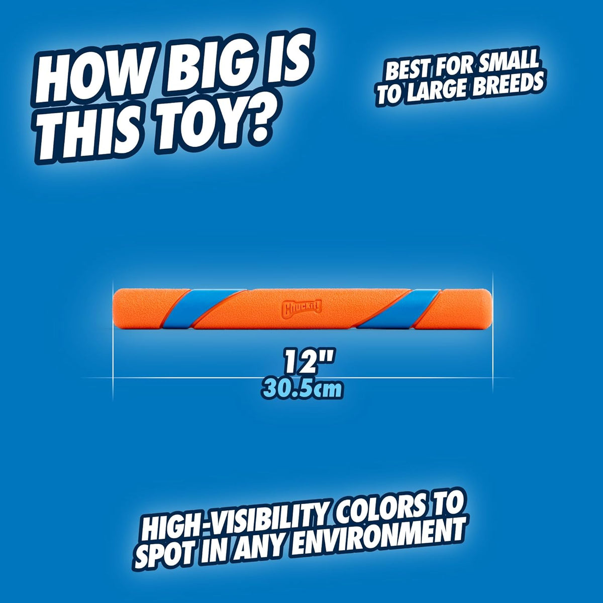 Chuckit! Ultra Fetch Stick Interactive Dog Toy, 12in, All Breeds