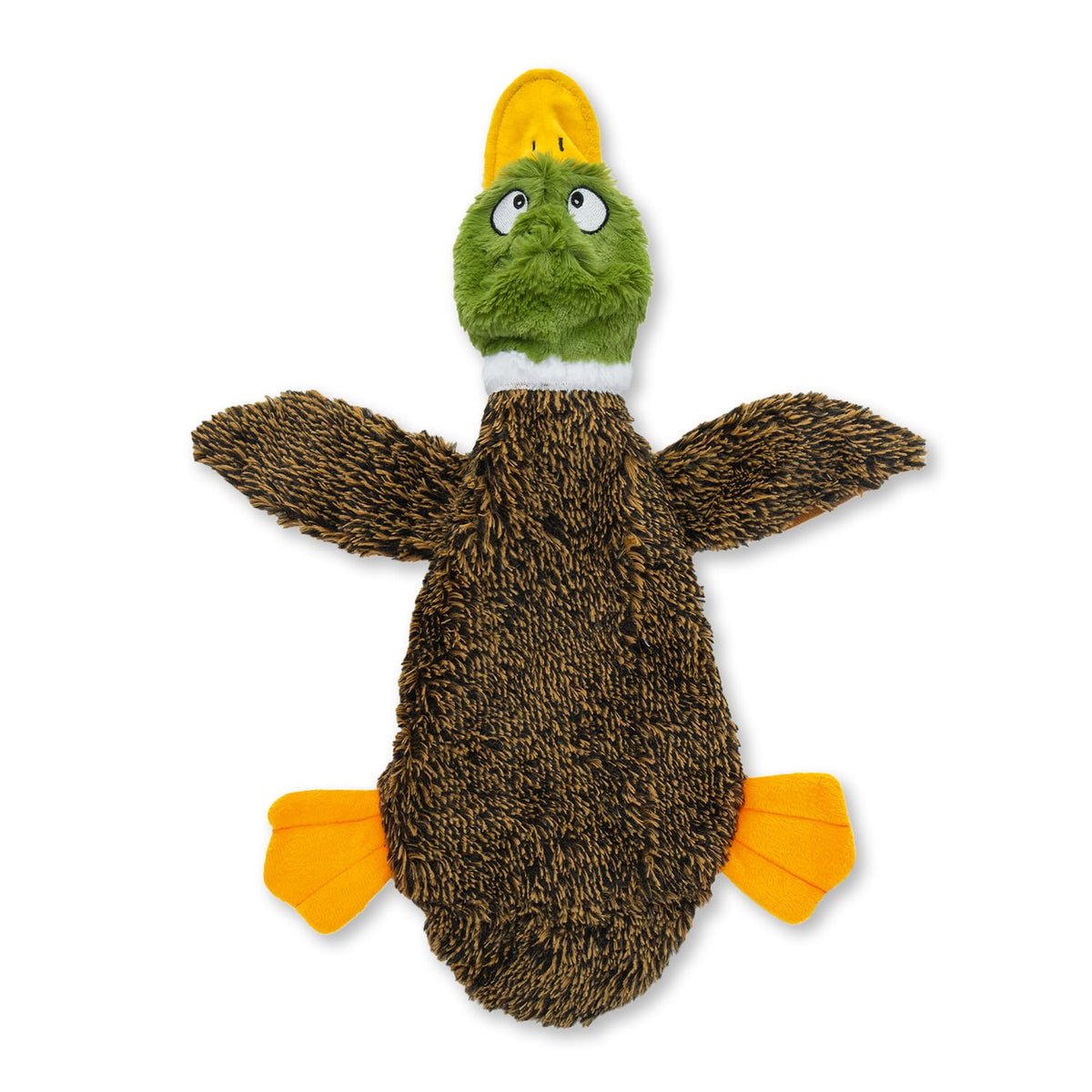 Best Pet Supplies 2-in-1 Fun Skin Stuffless Dog Toy - Wild Duck, Medium
