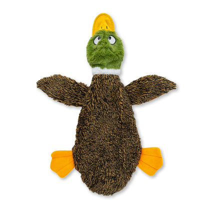 Best Pet Supplies 2-in-1 Fun Skin Stuffless Dog Toy - Wild Duck, Medium