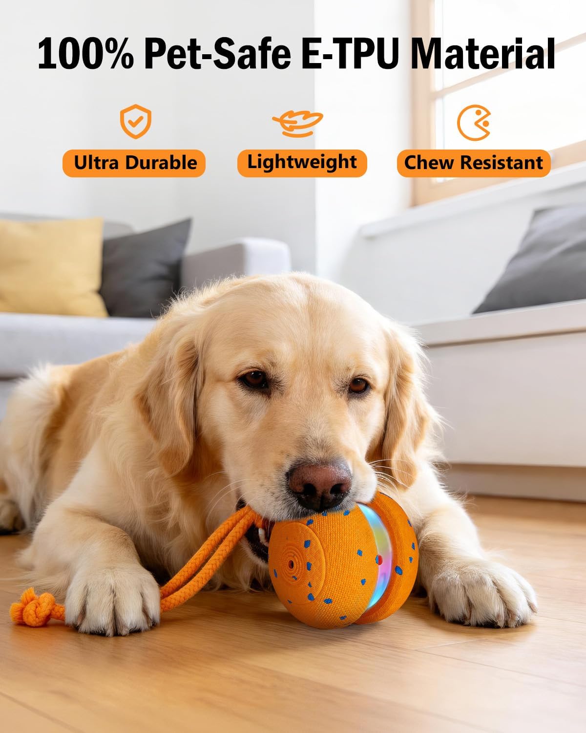 osou Interactive Dog Toy, Automatic Moving Dog Ball Toy with 2 Speed Modes