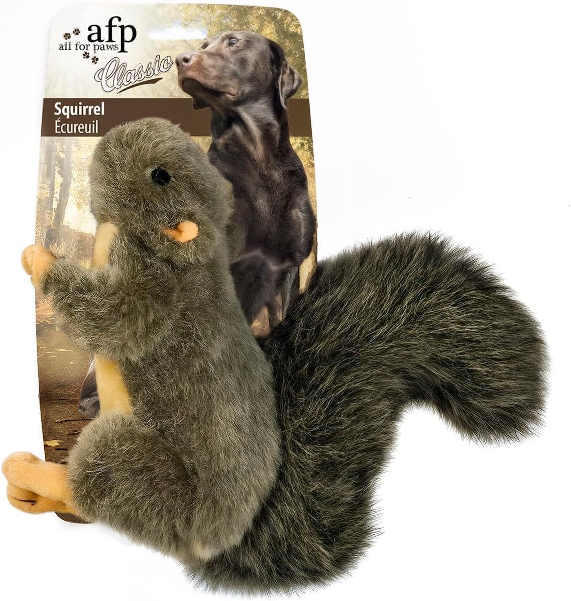 ALL FOR PAWS Classic Squirrel Pet Toys, Small