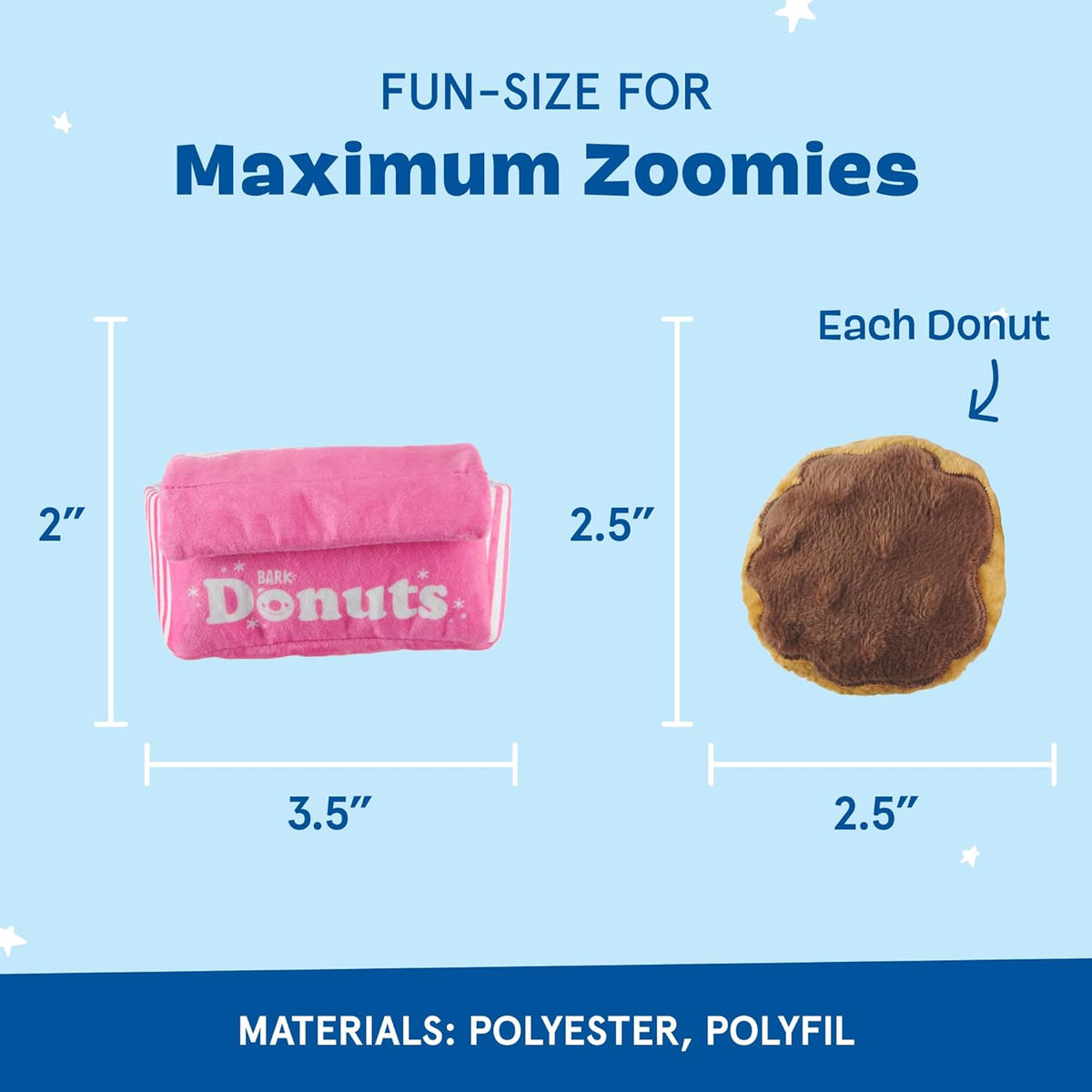 BarkBox Barker's Dozen Donuts 4-in-1 Interactive Plush Dog Toy
