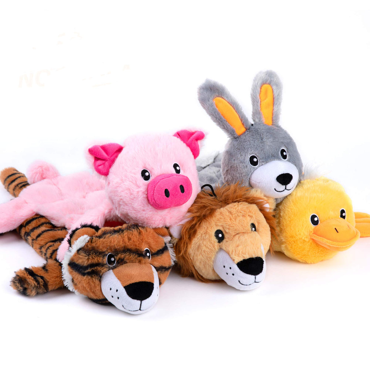 Nocciola Dog Squeaky Toys, 5 PCS Crinkle Plush Dog Toys, No Stuffing Dog Toys for Small Medium Large Dogs, Stuffless Puppy Toys for Boredom