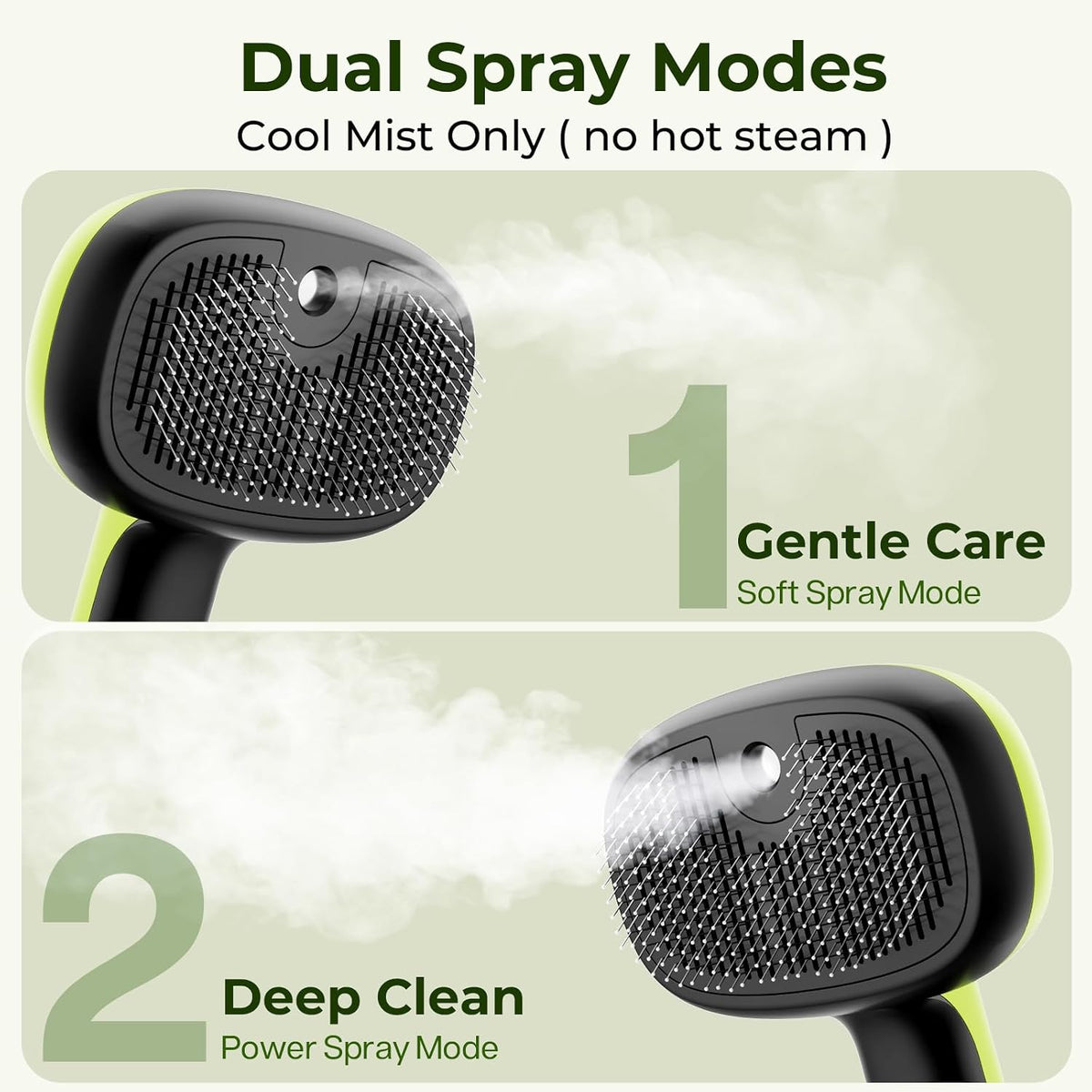 Pecute Self-Cleaning Steam Dog Cat Brush & Leave-in Conditioner, Cool Mist