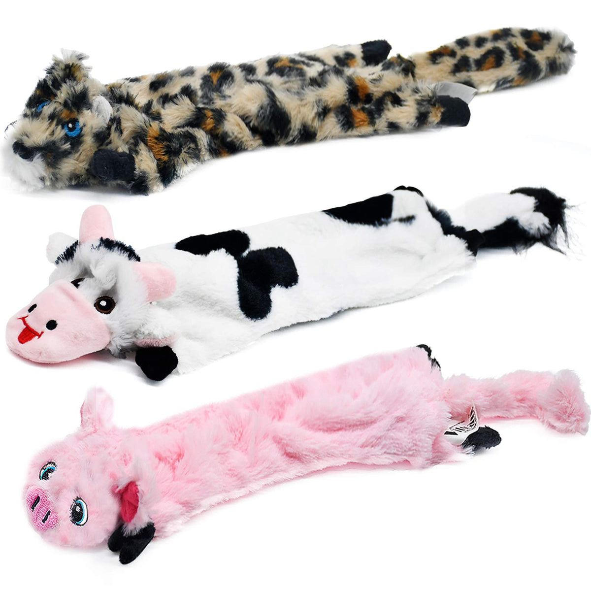 SHARLOVY Dog Squeaky Toy No Stuffing 6 Pack, Dog Toys Crinkle for Puppy