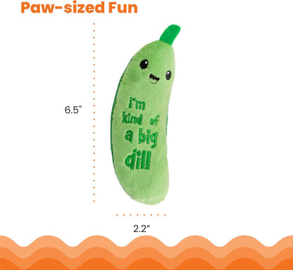 Catstages Crunchy Pickle Kicker Chew Cat Toy, Catnip & Dental Mesh, 6.5"