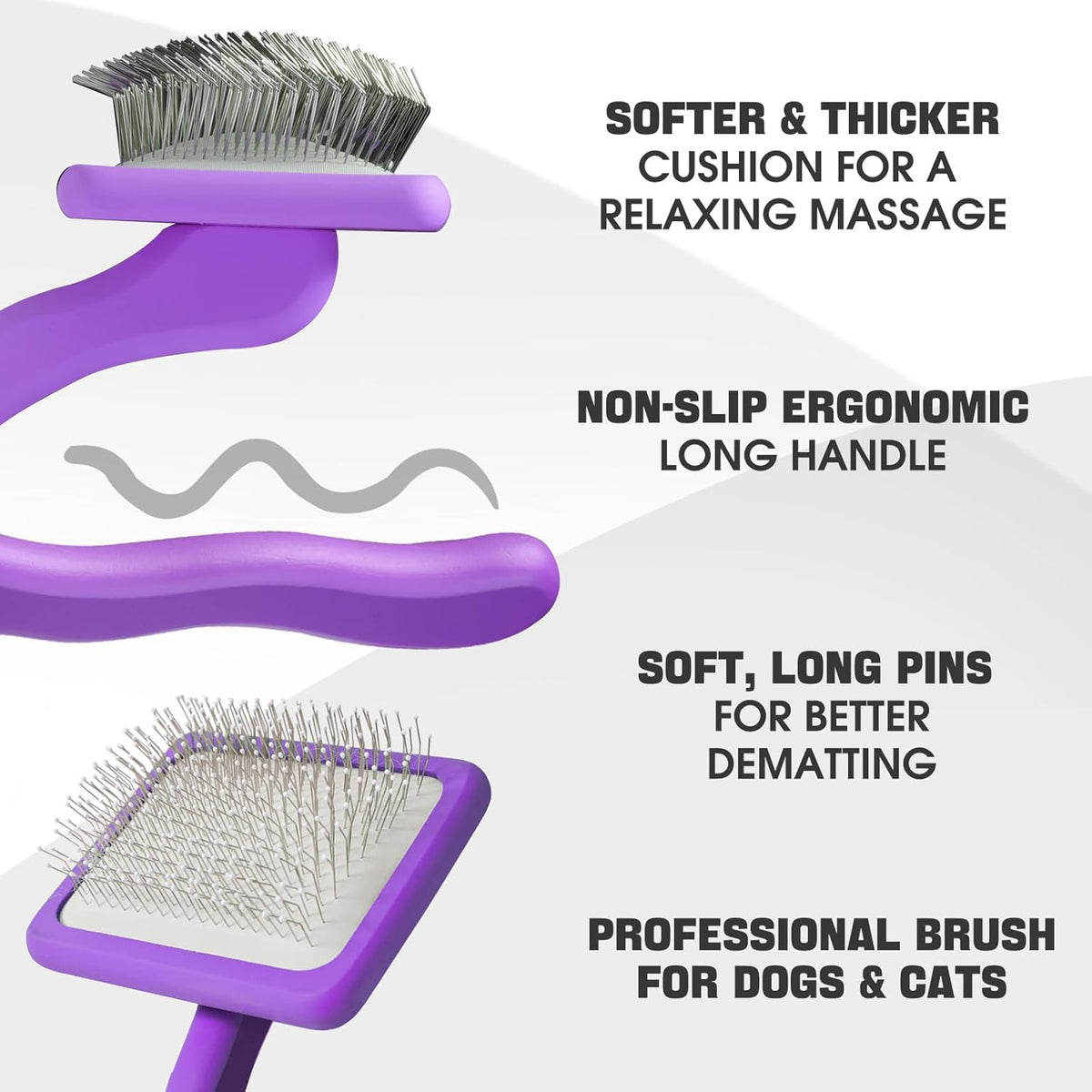 Bonteck Dog Slicker Brush for Dogs Grooming Kit 5PCS Long Haired Doodles