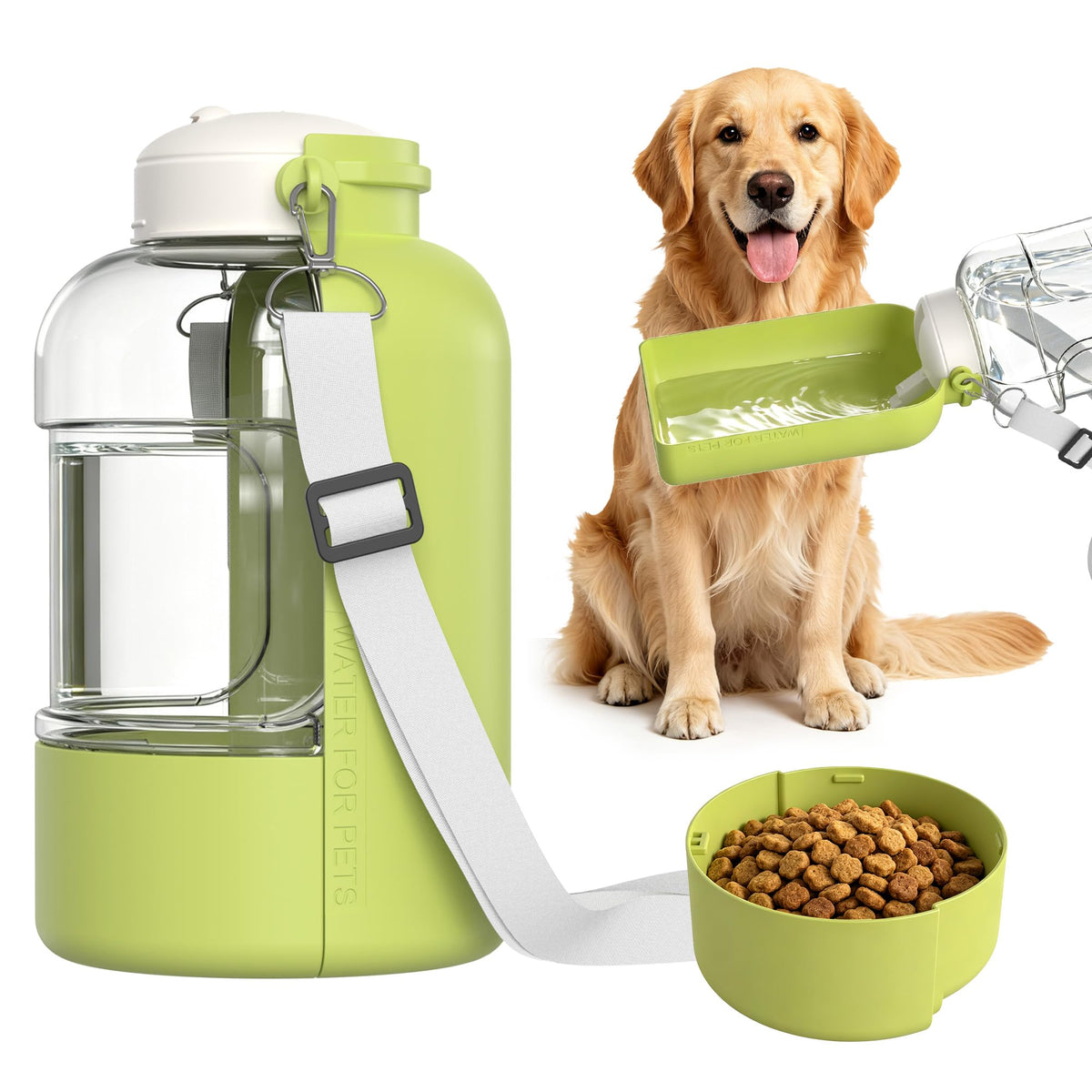 37 oz Portable Dog Water Bottle,Collapsible Leak Proof Travel Dog Bowls