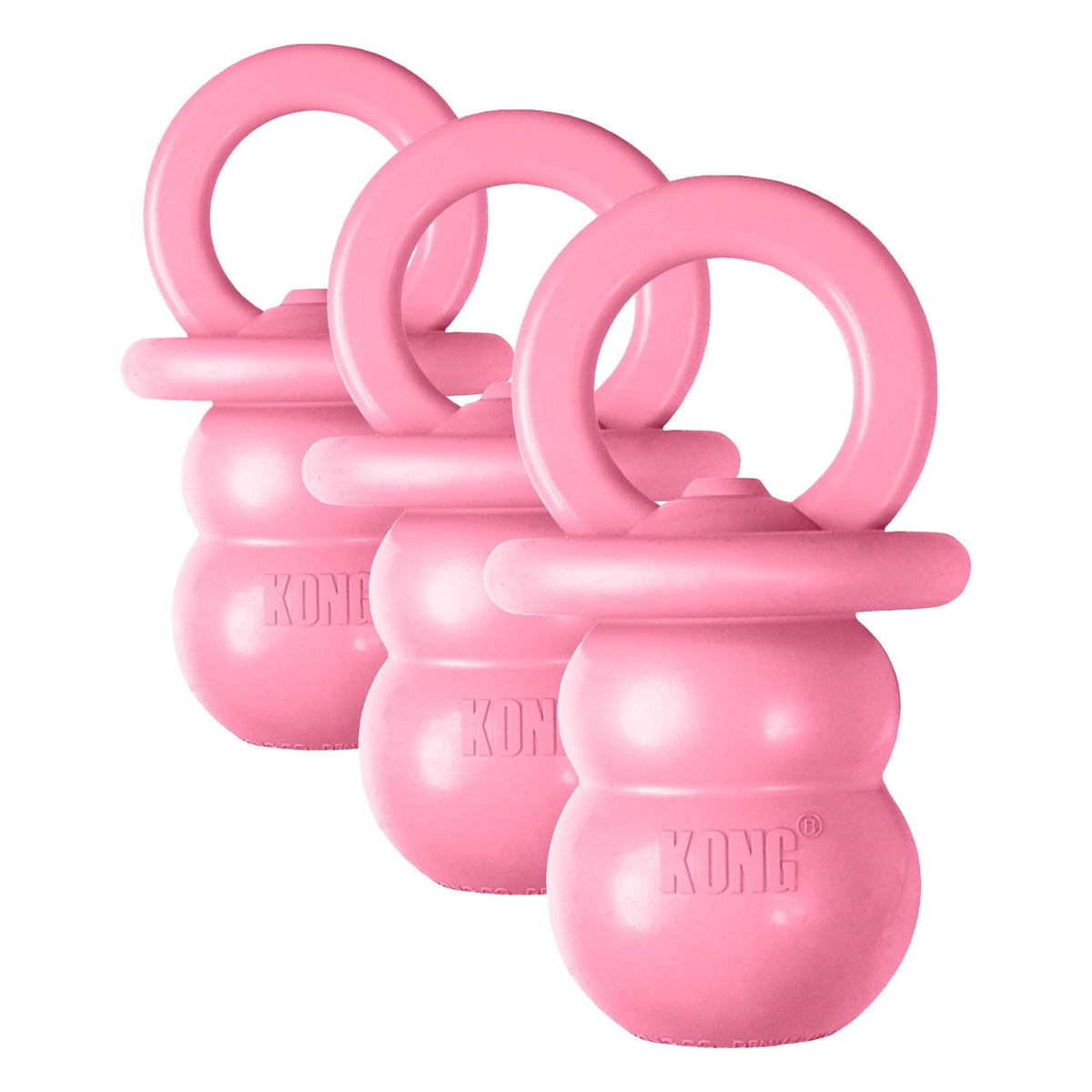 KONG Puppy Binkie, Natural Rubber Teething Toy, for Small Puppies, Blue