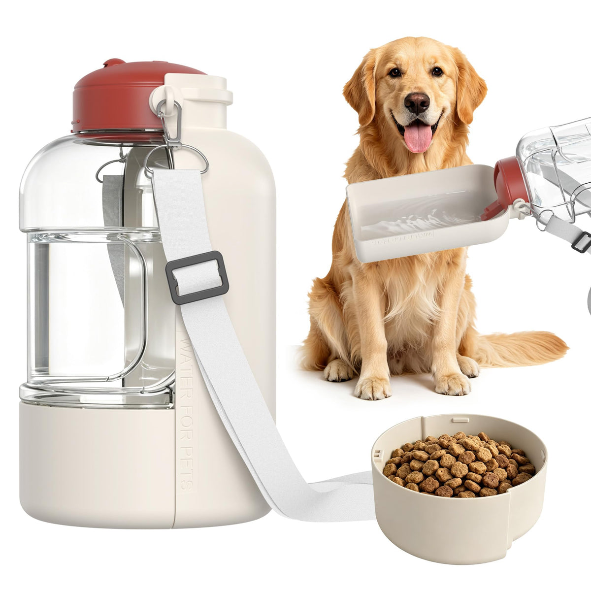 37 oz Portable Dog Water Bottle,Collapsible Leak Proof Travel Dog Bowls