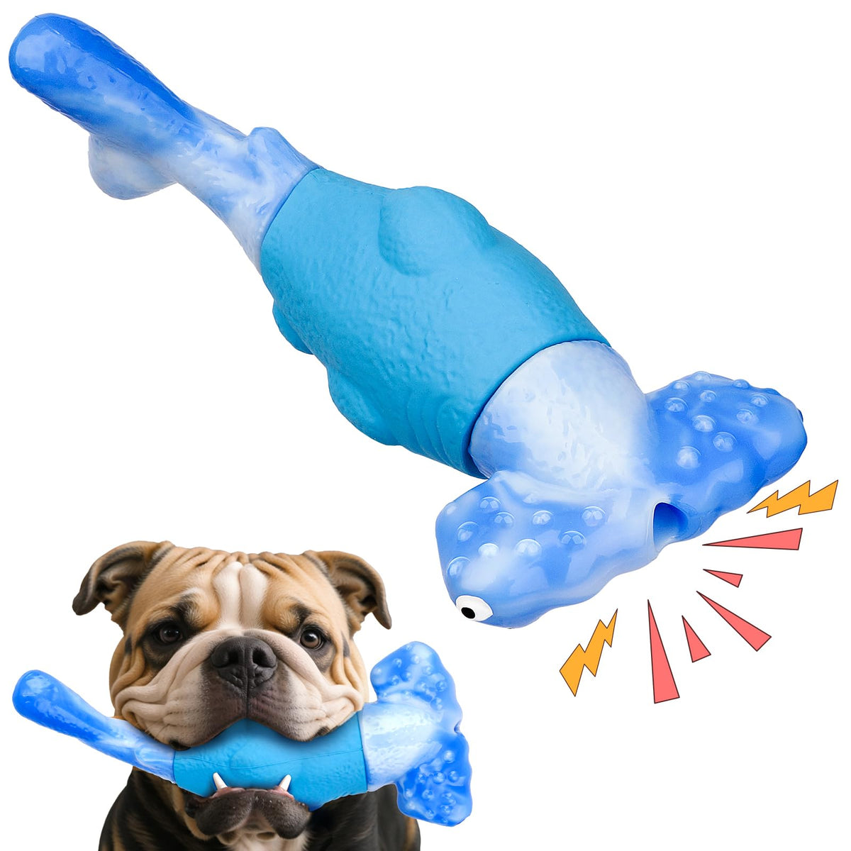 BIKIISEN Dog Toys for Aggressive Chewers, Squeaky Tough Chew Toys