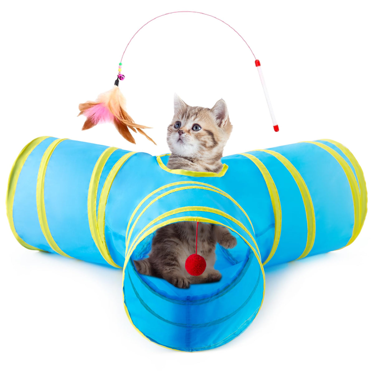 Tempcore Pet Tunnel Tube Cat Toys, Cat Tunnels for Indoor Cats