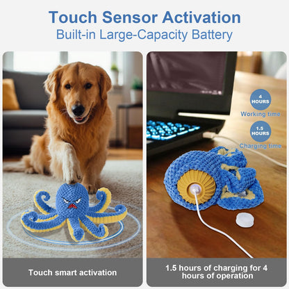 Interactive Dog Toys Octopus to Keep Them Busy(Blue)