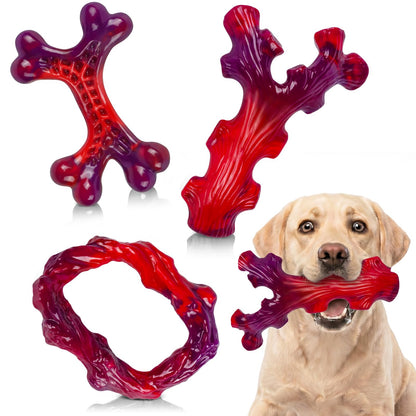 Frienhund Tough Dog Toys for Aggressive Chewers 3 Pack, Indestructible Dog Toys for Large Dogs, Dog Chew Toys, Aggressive Chew Toys to Keep Them Busy, Dog Toy for 30-75lbs Medium/Large Breeds