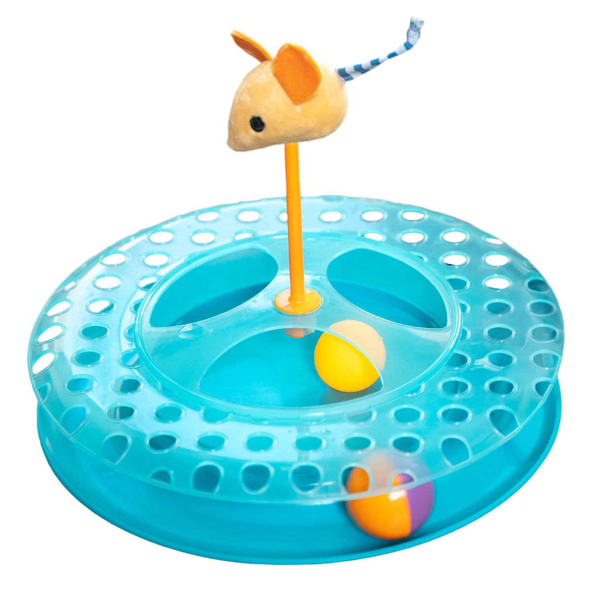 Catstages Tower of Tracks Interactive Cat Toy, 6 Spinning Balls, 10" x 5.3"
