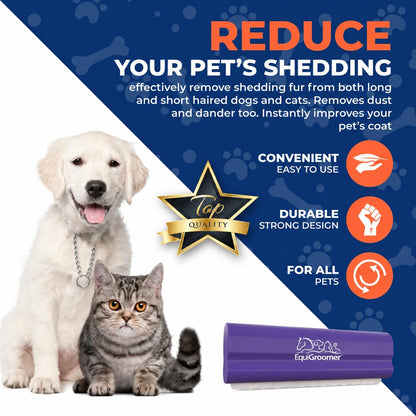EquiGroomer 5-Inch Undercoat Deshedding Brush for Dogs & Cats, Purple