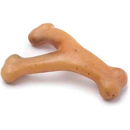 Benebone Wishbone Dog Chew Toy for Aggressive Chewers, Real Bacon, Medium