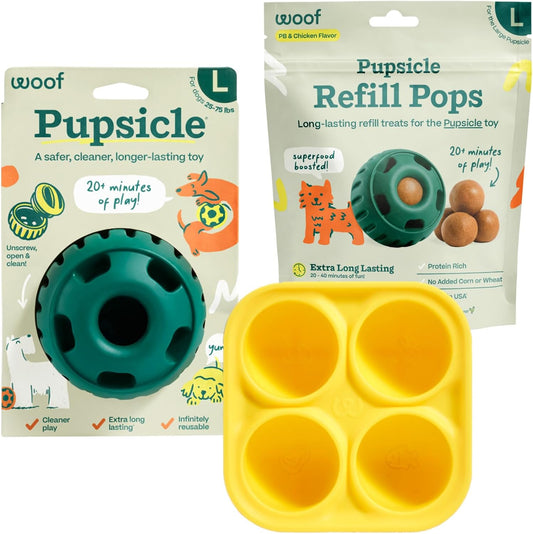 WOOF Starter Pack Dog Treat Toy for Large Dogs 25-75 lbs
