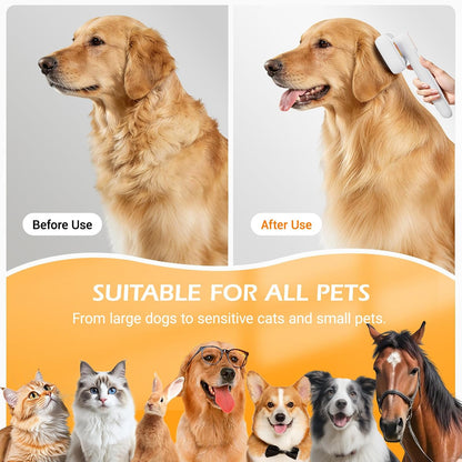 3-in-1 Pet Mist Brush for Dogs & Cats, Self-Cleaning,Rechargeable