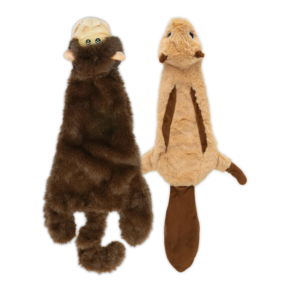 Best Pet Supplies 2-in-1 Fun Skin Stuffless Dog Toy - Wild Duck, Medium
