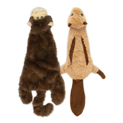Best Pet Supplies 2-in-1 Fun Skin Stuffless Dog Toy - Wild Duck, Medium