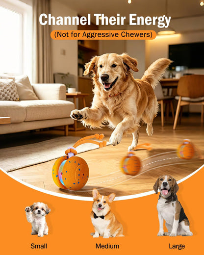 osou Interactive Dog Toy, Automatic Moving Dog Ball Toy with 2 Speed Modes