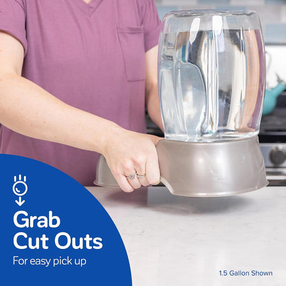 Petmate Pet Cafe Gravity Water Dispenser, 0.75 GAL, Pearl Gray