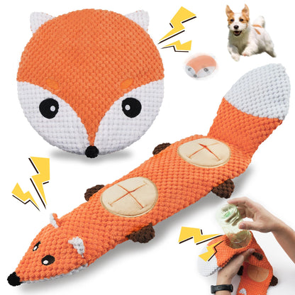 XIUGOAL Tough Dog Toys for Chewers, 2 Pack No Stuffing Squeaky Puppy Toys