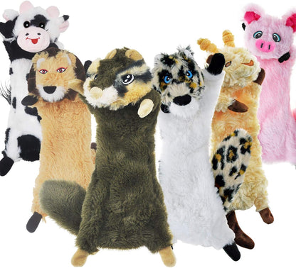 SHARLOVY Dog Squeaky Toy No Stuffing 6 Pack, Dog Toys Crinkle for Puppy