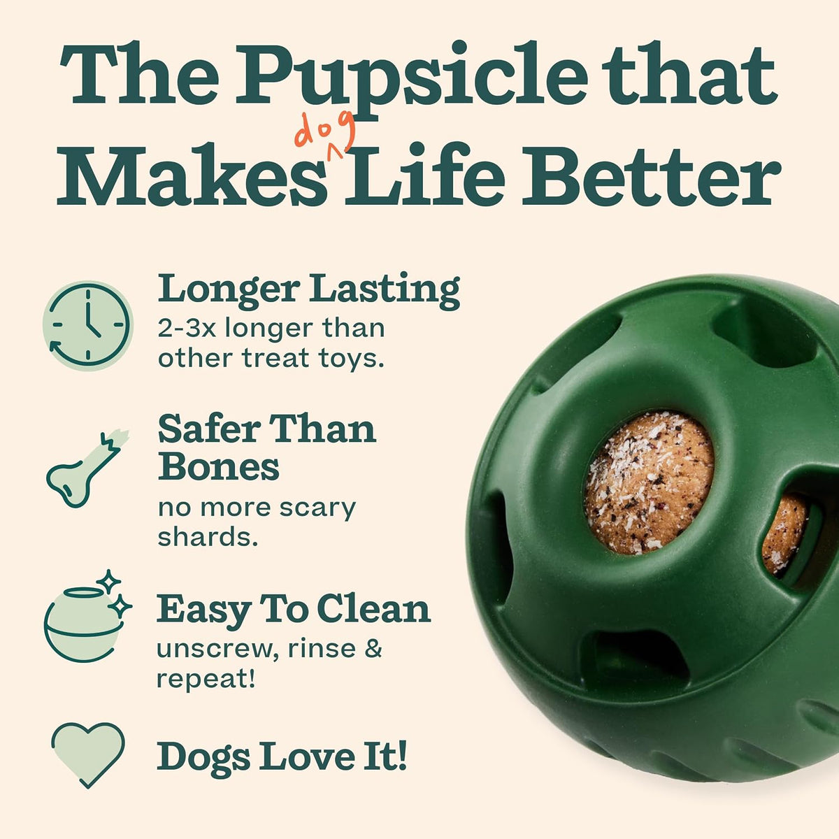 WOOF Starter Pack Dog Treat Toy for Large Dogs 25-75 lbs