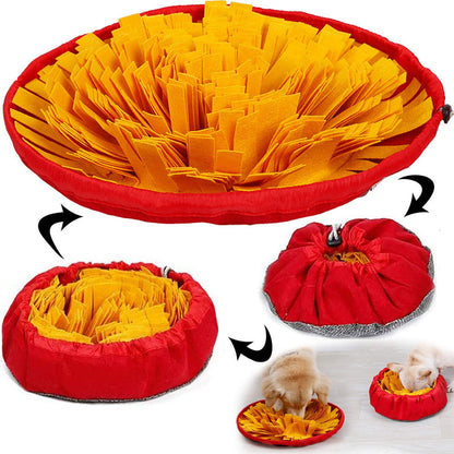 AWOOF Pet Snuffle Mat for Dogs, Interactive Feed Game for Boredom, Encourages Natural Foraging Skills for Cats Dogs Bowl Travel Use, Dog Treat Dispenser Indoor Outdoor Stress Relief