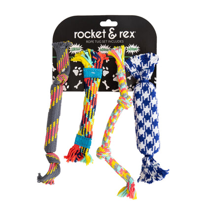 rocket & rex Puppy Chew Toys for Teething, Natural Rubber Set (6pk)