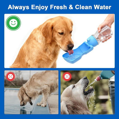 Amerisun Dog Water Bottle16.9 OZ Collapsible Leak-Proof Pet Water Bowl
