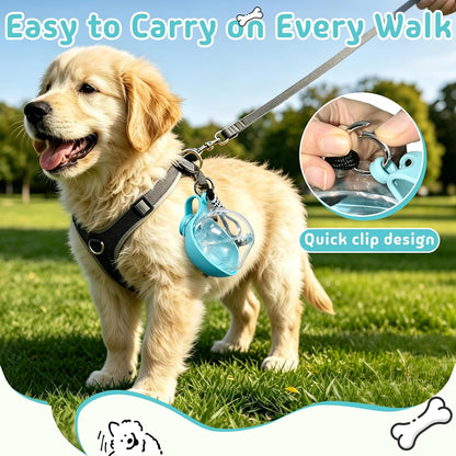 2 in 1 Portable Dog Water Bottle with Bowl, 10oz Leak-Proof Pet Dispenser