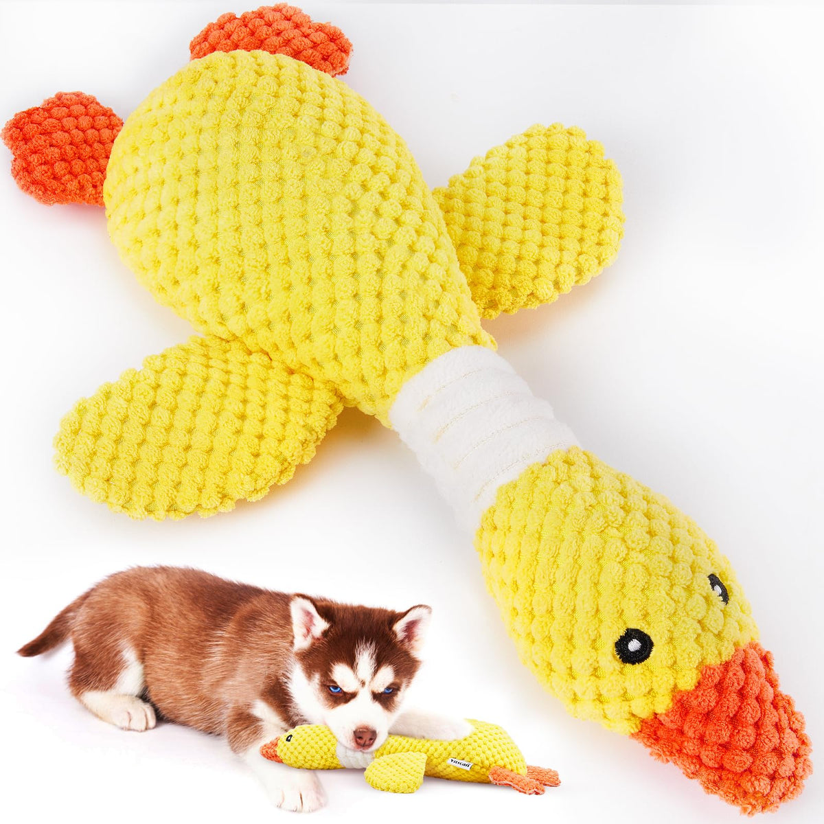 Vitscan Upgraded Goose Indestructible Dog Toys for Aggressive Chewers