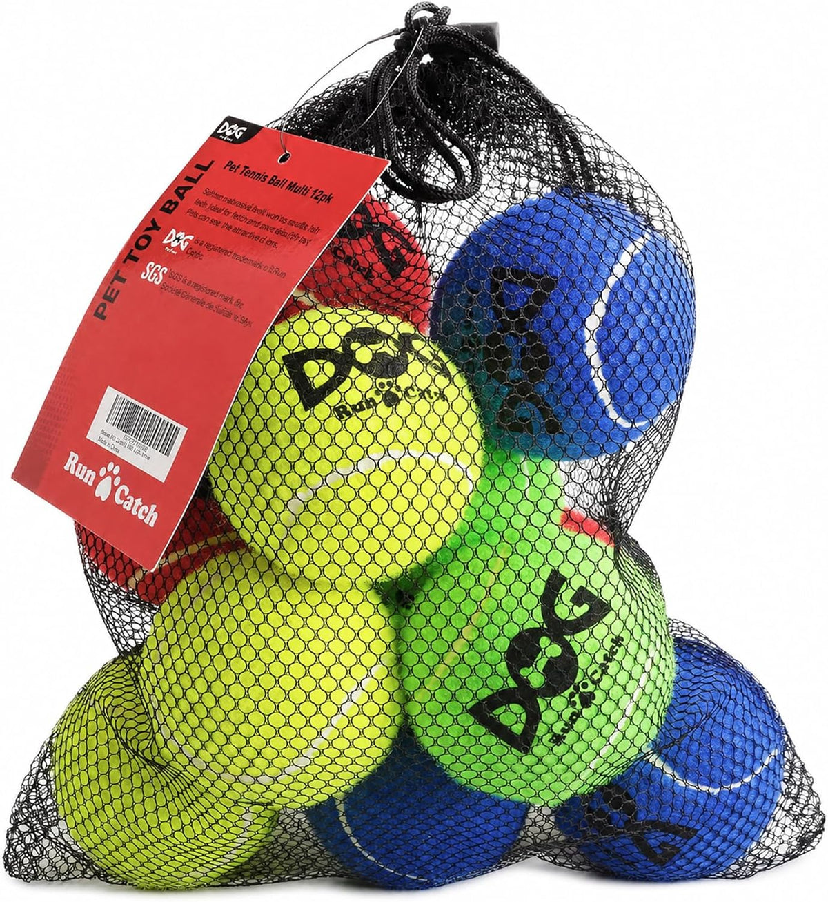 INSUM Tennis Balls for Dogs, 12 Pack Colorful Dog Toys Balls